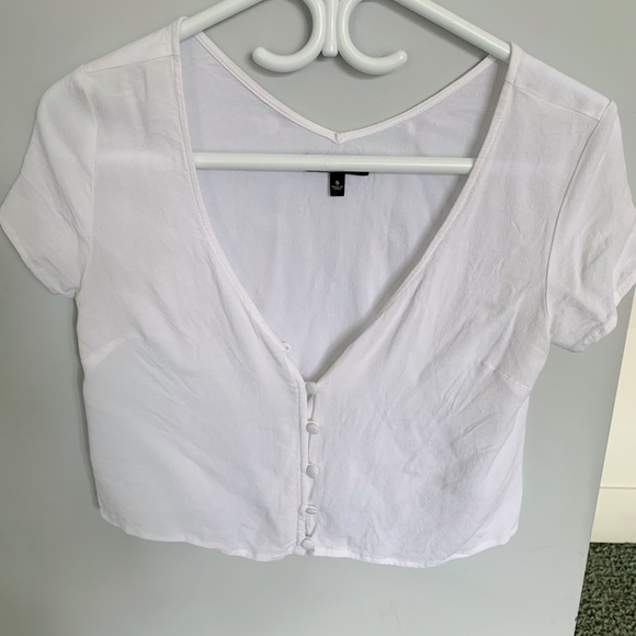 White Kendall + Kylie Crop Top (S, White) - Picture 1 of 3